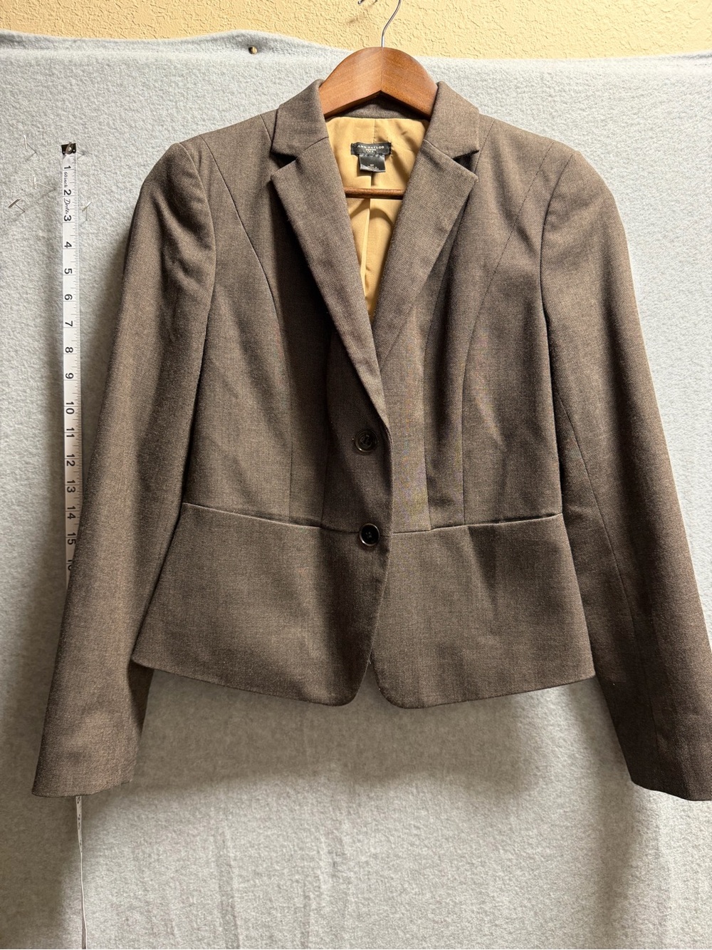 Ann Taylor Brown Tailored Blazer Jacket